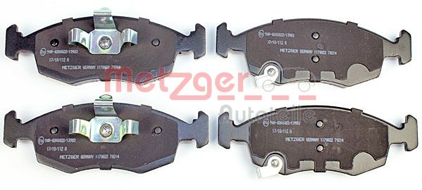 METZGER 1170822 GREENPARTS Bremsbelagsatz, Scheibenbremse